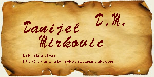 Danijel Mirković vizit kartica
